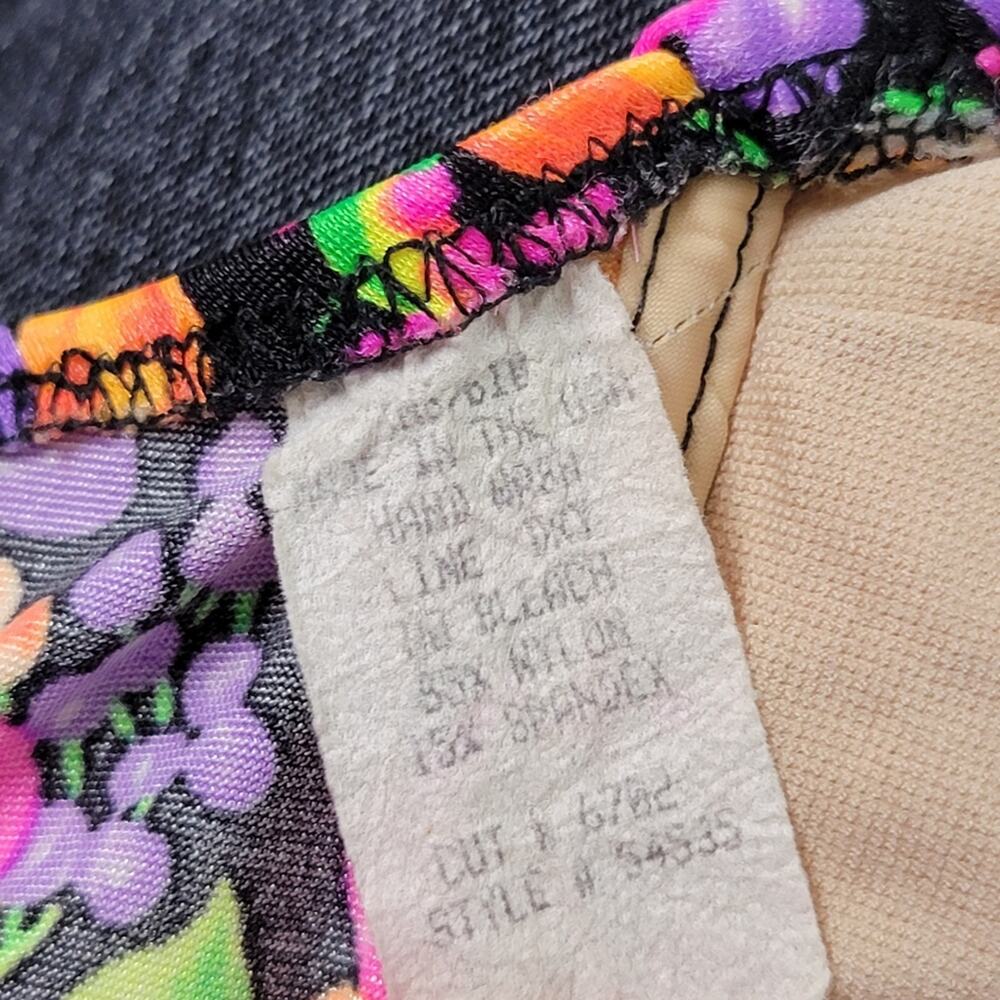 Vintage 90s Colorful Floral and Fruity Bikini Top - L - Picture 5 of 5